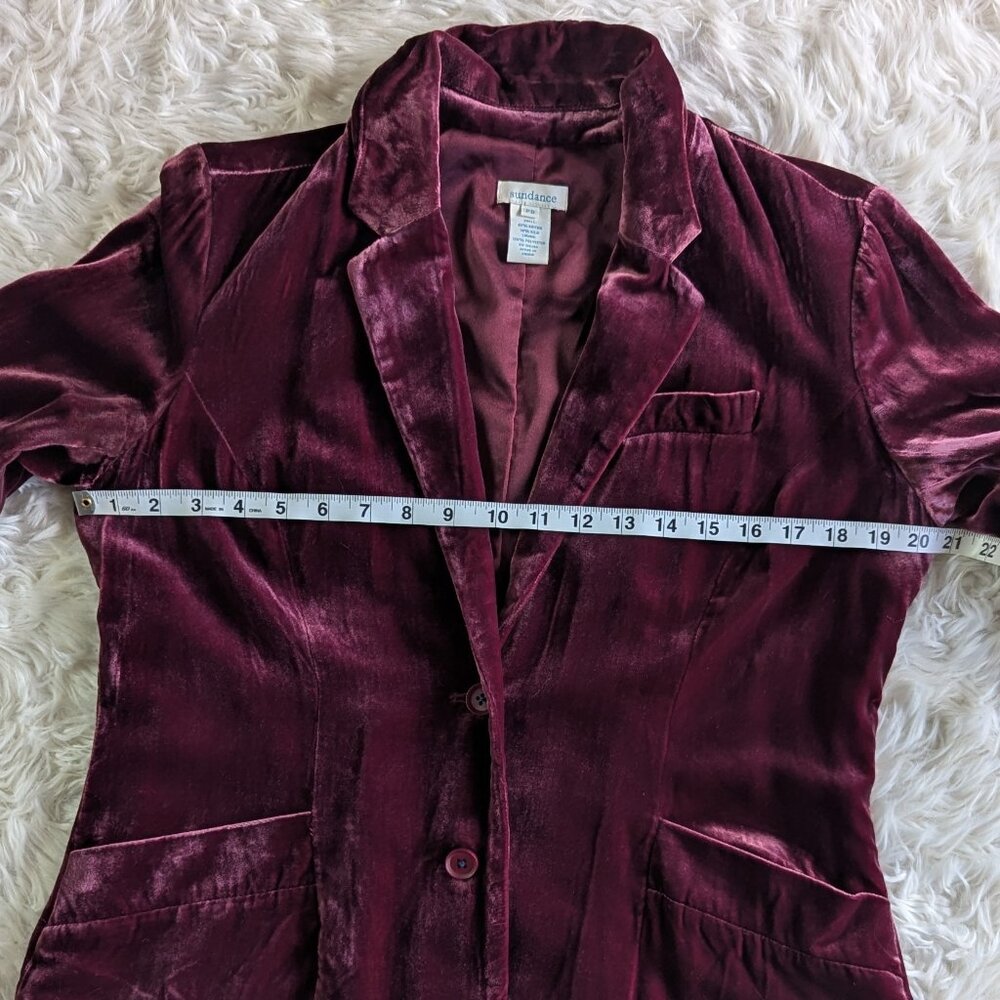 Sundance Raspberry Velvet Blazer - Size 8P - Picture 14 of 16